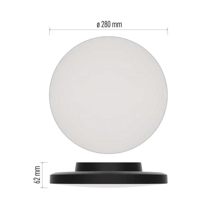 LED Stropna svjetiljka za kupaonicu LED/15W/230V 3000/4000/5700K IP55 crna