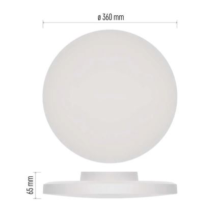 LED Stropna svjetiljka za kupaonicu LED/18W/230V 3000/4000/5700K IP55 bijela