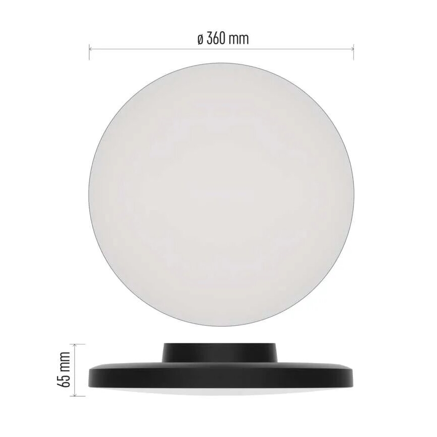 LED Stropna svjetiljka za kupaonicu LED/18W/230V 3000/4000/5700K IP55 crna