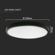 LED Stropna svjetiljka za kupaonicu LED/18W/230V 3000K IP44 crna