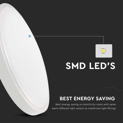 LED Stropna svjetiljka za kupaonicu LED/18W/230V 6500K IP44 bijela