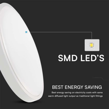 LED Stropna svjetiljka za kupaonicu LED/18W/230V 6500K IP44 bijela