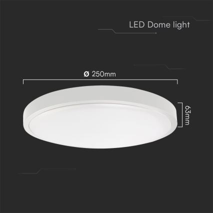 LED Stropna svjetiljka za kupaonicu SAMSUNG CHIP LED/18W/230V IP44 3000K pr. 25 cm bijela