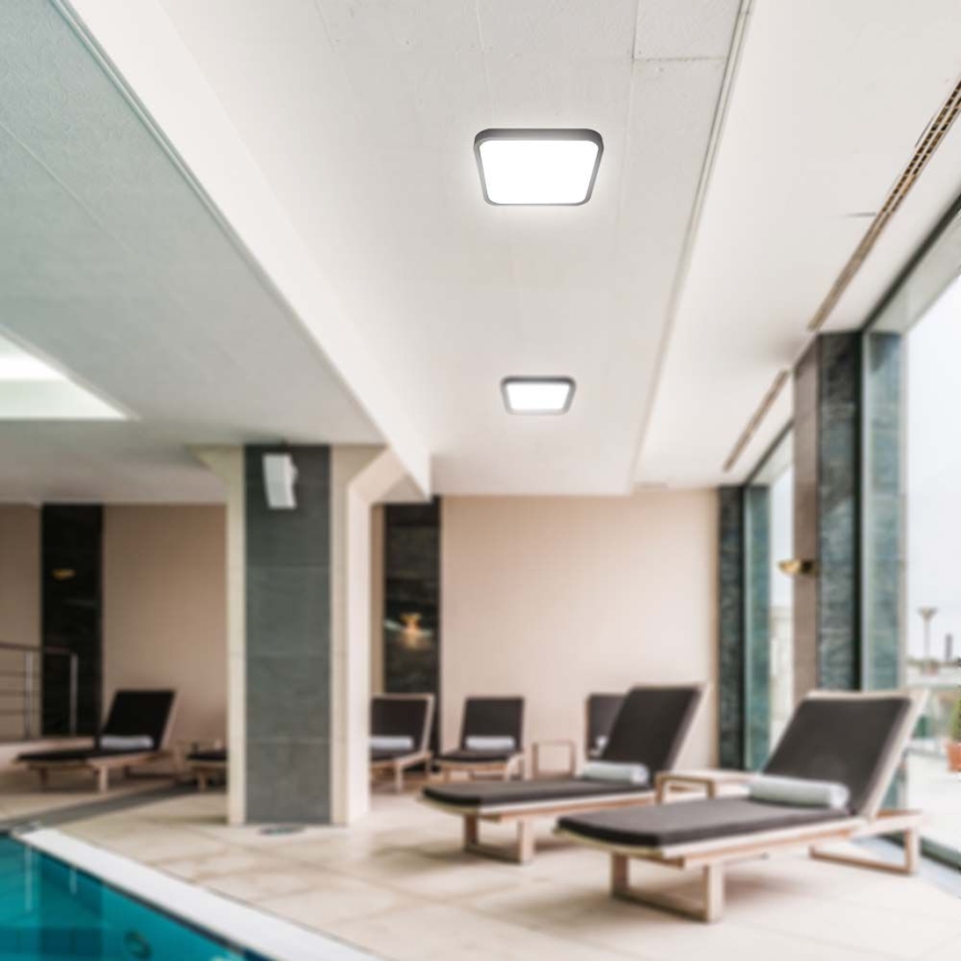 LED Stropna svjetiljka za kupaonicu SAMSUNG CHIP LED/18W/230V IP44 4000K 25x25 cm crna