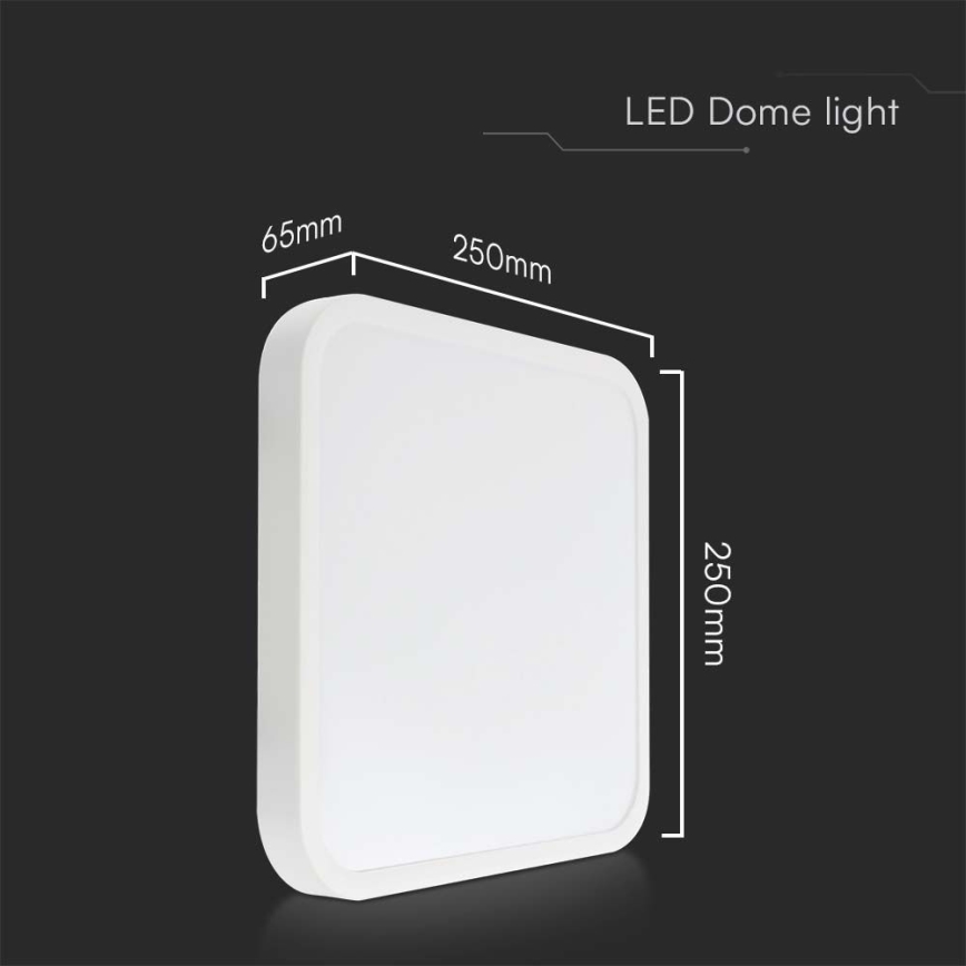 LED Stropna svjetiljka za kupaonicu SAMSUNG CHIP LED/18W/230V IP44 6500K 25x25 cm bijela