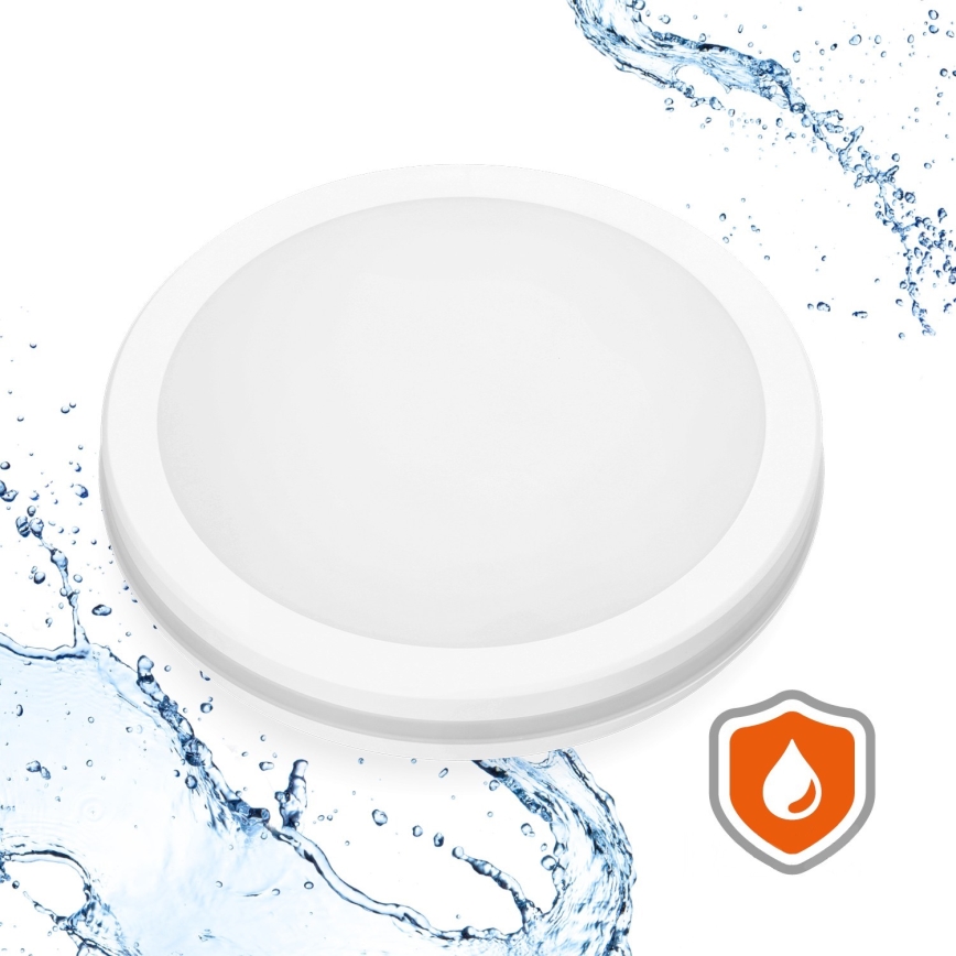 LED Stropna kupaonska svjetiljka LED/18W/230V 3000/4000/6500K IP65 promjer 30 cm bijela