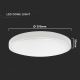 LED Stropna svjetiljka za kupaonicu LED/24W/230V 6500K IP44 bijela