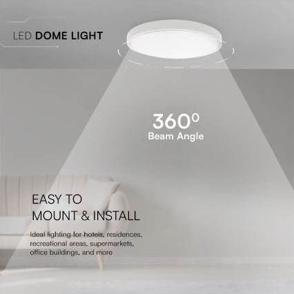 LED Stropna svjetiljka za kupaonicu SAMSUNG CHIP LED/24W/230V IP44 4000K pr. 29 cm bijela