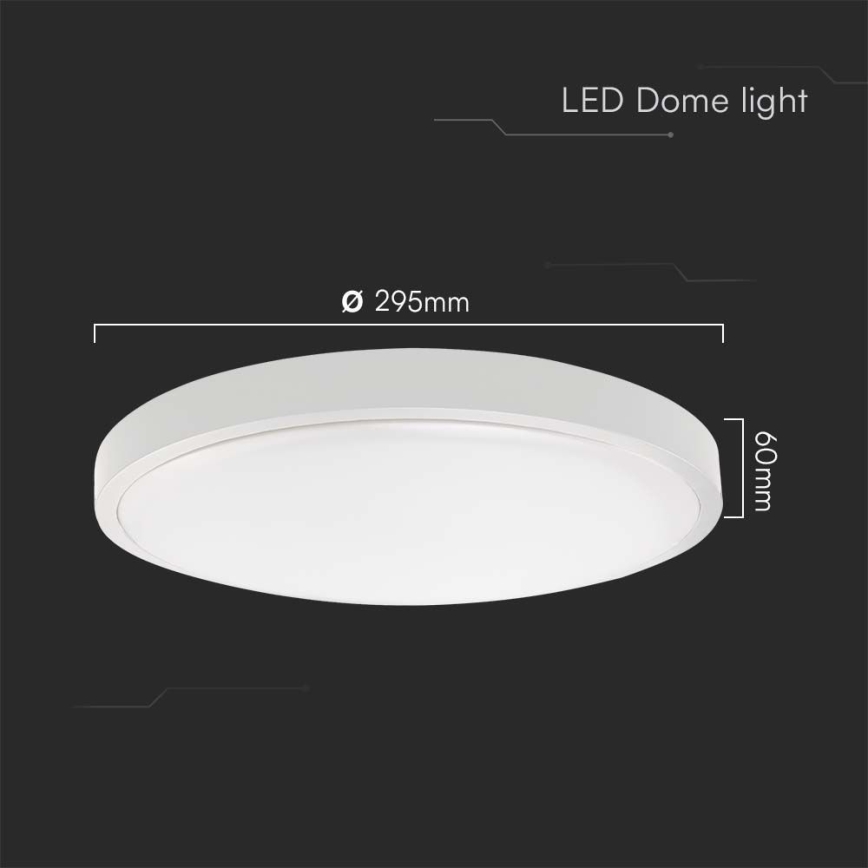 LED Stropna svjetiljka za kupaonicu SAMSUNG CHIP LED/24W/230V IP44 4000K pr. 29 cm bijela