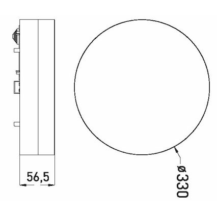 LED Stropna svjetiljka za kupaonicu LED/30W/230V 3000/4000/6000K pr. 33 cm IP44