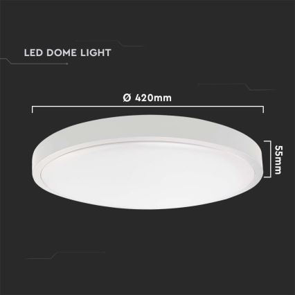 LED Stropna svjetiljka za kupaonicu LED/30W/230V 3000K IP44 bijela