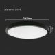 LED Stropna svjetiljka za kupaonicu LED/30W/230V 3000K IP44 crna