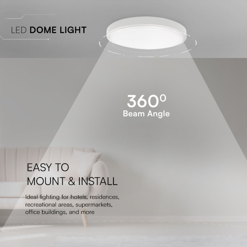 LED Stropna svjetiljka za kupaonicu SAMSUNG CHIP LED/36W/230V IP44 4000K pr. 35 cm bijela