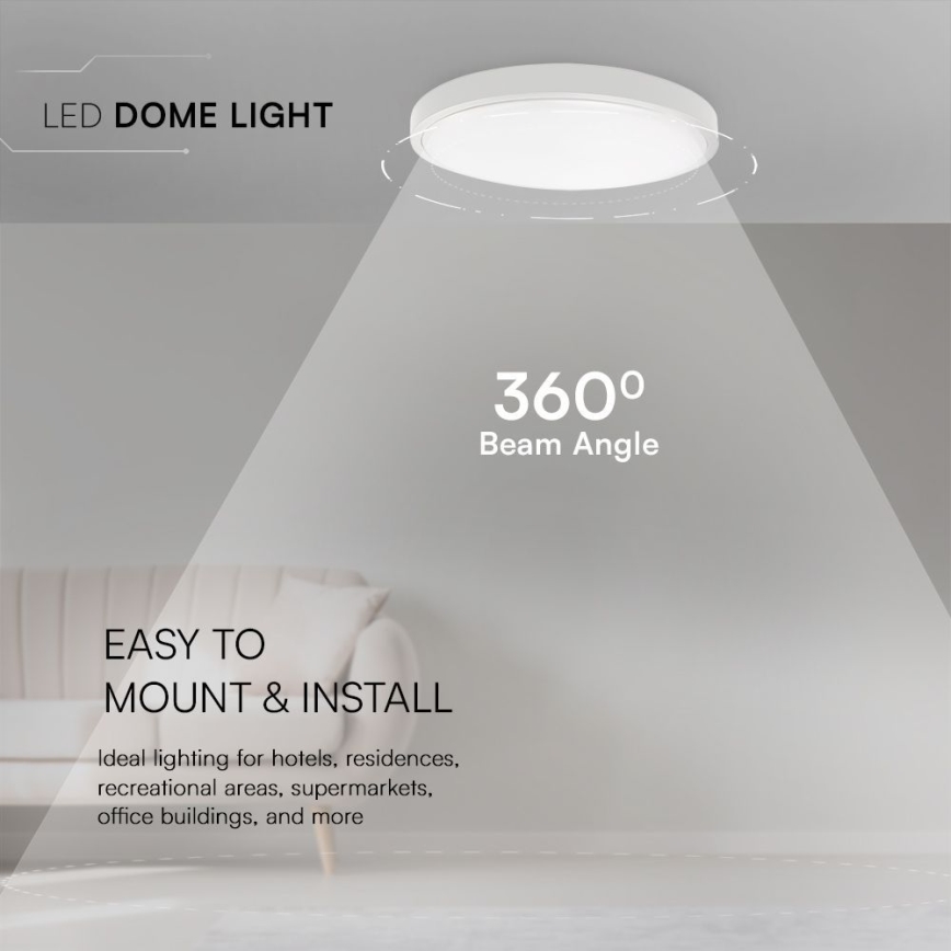 LED Stropna svjetiljka za kupaonicu SAMSUNG CHIP LED/36W/230V IP44 6500K pr. 35 cm bijela