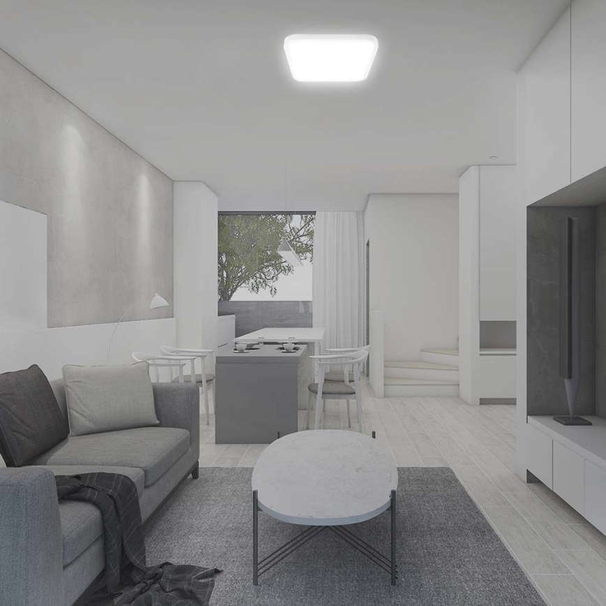 LED Stropna svjetiljka za kupaonicu LED/48W/230V 6500K IP44 42x42 cm bijela