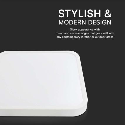 LED Stropna svjetiljka za kupaonicu LED/48W/230V 6500K IP44 42x42 cm bijela