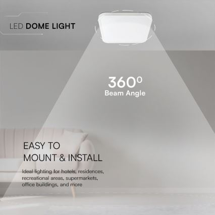LED Stropna svjetiljka za kupaonicu SAMSUNG CHIP LED/48W/230V IP44 6500K 42x42 cm bijela