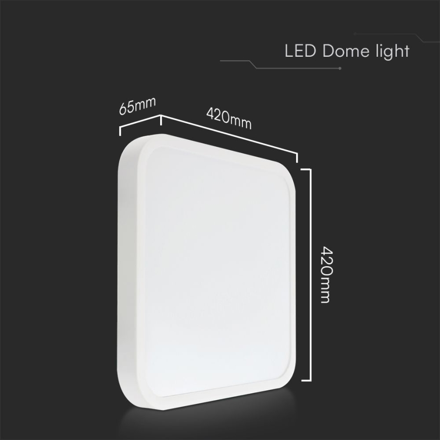 LED Stropna svjetiljka za kupaonicu SAMSUNG CHIP LED/48W/230V IP44 6500K 42x42 cm bijela