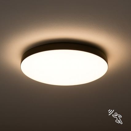 LED Stropna kupaonska svjetiljka s senzorom MAYA LED/13W/230V promjer 33 cm IP44 crna