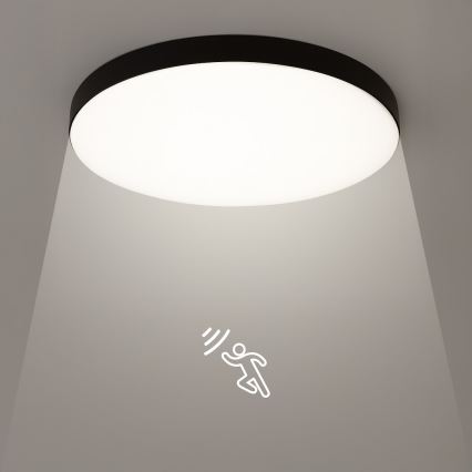 LED Stropna kupaonska svjetiljka s senzorom MAYA LED/13W/230V promjer 33 cm IP44 crna