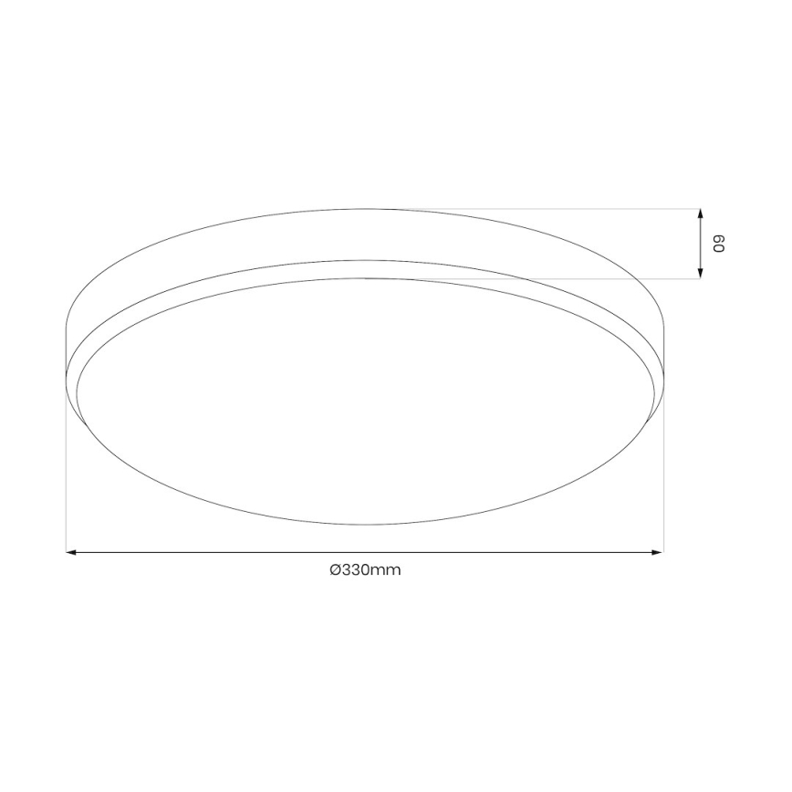 LED Stropna kupaonska svjetiljka s senzorom MAYA LED/13W/230V promjer 33 cm IP44 crna
