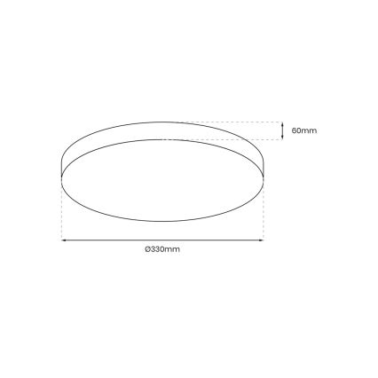 LED Stropna svjetiljka za kupaonicu MAYA LED/15W/230V pr. 33 cm IP44 crna