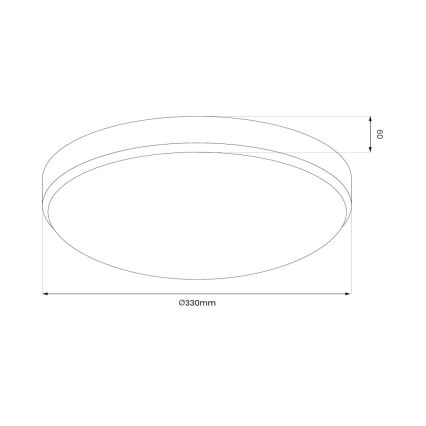 LED Stropna svjetiljka za kupaonicu MAYA LED/15W/230V pr. 33 cm IP44 zlatna