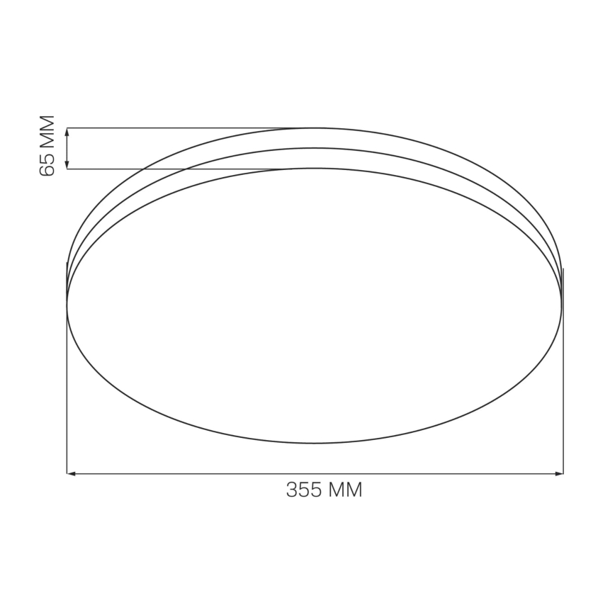 LED Stropna svjetiljka za kupaonicu MOON LED/18W/230V crna IP44
