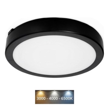 LED Stropna svjetiljka za kupaonicu NAIROS LED/18W/230V 3000/4000/6500K IP65 pr. 30 cm crna