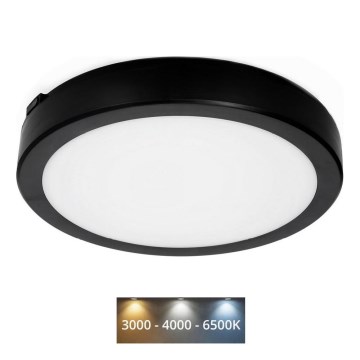 LED Stropna svjetiljka za kupaonicu NAIROS LED/24W/230V 3000/4000/6500K IP65 pr. 30 cm crna