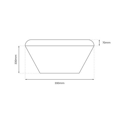 LED Stropna svjetiljka za kupaonicu NEMO LED/17W/230V IP44 crna