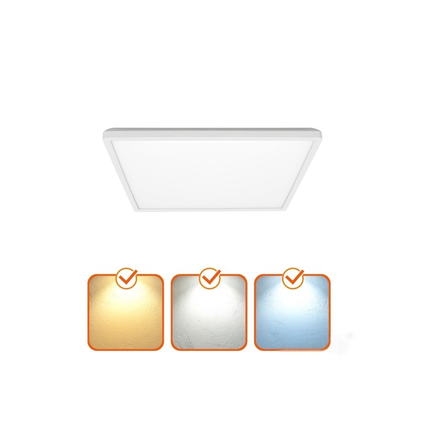 LED Stropna svjetiljka za kupaonicu NIVERA LED/12W/230V IP54 3000/4000/6000K 22,5x22,5 cm bijela