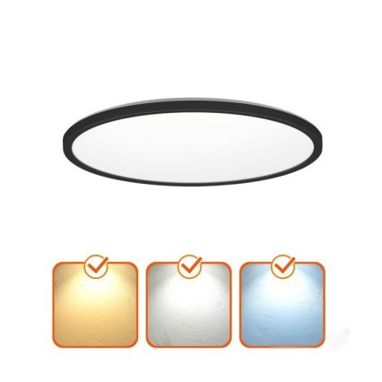 LED Stropna svjetiljka za kupaonicu NIVERA LED/12W/230V IP54 3000/4000/6000K pr. 22,5 cm crna