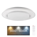 LED stropna svjetiljka za kupaonicu s mogućnošću prigušivanja ADELA LED/72W/230V promjer 48 cm 3000-6000K IP44 + daljinski upravljač