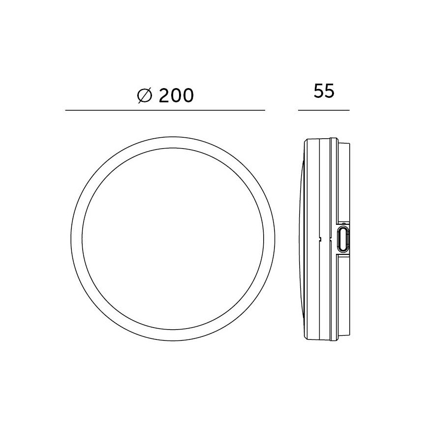 LED Stropna svjetiljka za kupaonicu sa senzorom LED/12W/230V 3000/4000/6500K IP65 pr. 20 cm crna + daljinski upravljač