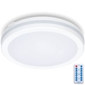 LED Stropna svjetiljka za kupaonicu sa senzorom LED/18W/230V 3000/4000/6500K IP65 pr. 30 cm bijela + daljinski upravljač