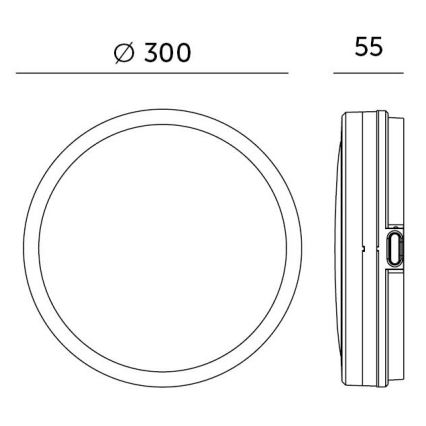 LED stropna svjetiljka za kupaonicu sa senzorom LED/18W/230V 3000/4000/6500K IP65 promjer 30 cm bijela + daljinski upravljač