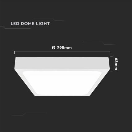 LED Stropna svjetiljka za kupaonicu sa senzorom LED/24W/230V 4000K IP44 29,5x29,5 cm bijela