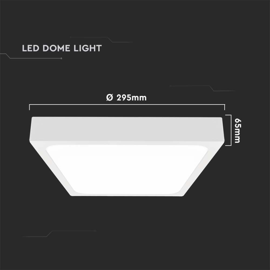 LED Stropna svjetiljka za kupaonicu sa senzorom LED/24W/230V 4000K IP44 29,5x29,5 cm bijela