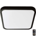 LED Stropna svjetiljka za kupaonicu sa senzorom LED/36W/230V 4000K IP44 42x42 cm crna + daljinski upravljač