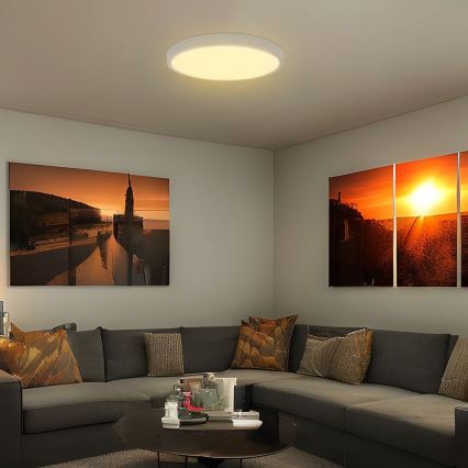 LED Stropna svjetiljka za kupaonicu sa senzorom SAMSUNG CHIP LED/36W/230V IP44 4000K pr. 42 cm bijela + daljinski upravljač