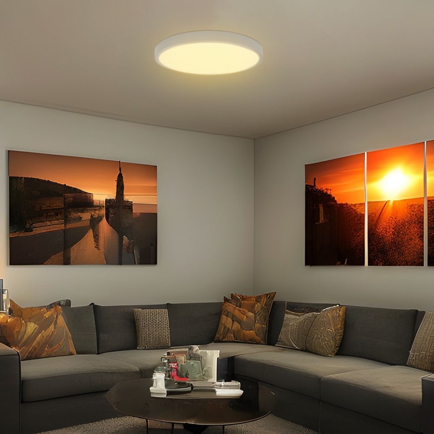 LED Stropna svjetiljka za kupaonicu sa senzorom SAMSUNG CHIP LED/36W/230V IP44 4000K pr. 42 cm bijela + daljinski upravljač