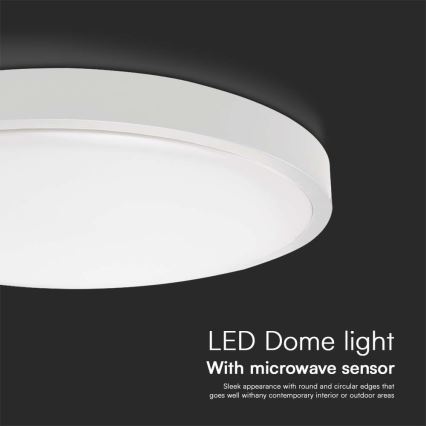 LED Stropna svjetiljka za kupaonicu sa senzorom SAMSUNG CHIP LED/36W/230V IP44 4000K pr. 42 cm bijela + daljinski upravljač