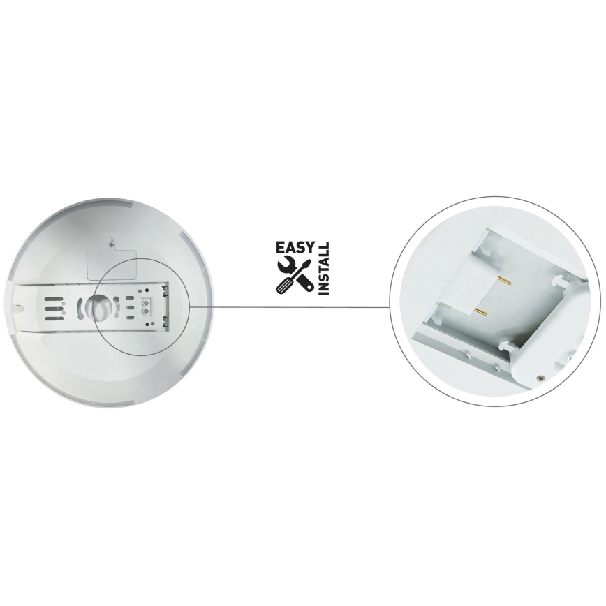 LED Prigušiva stropna svjetiljka za kupaonicu SLIDE LED/6/12/18/24W/230V 2900/4000/6200K IP44 bijela
