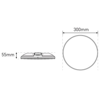 LED Prigušiva stropna svjetiljka za kupaonicu SLIDE LED/6/12/18/24W/230V 2900/4000/6200K IP44 bijela