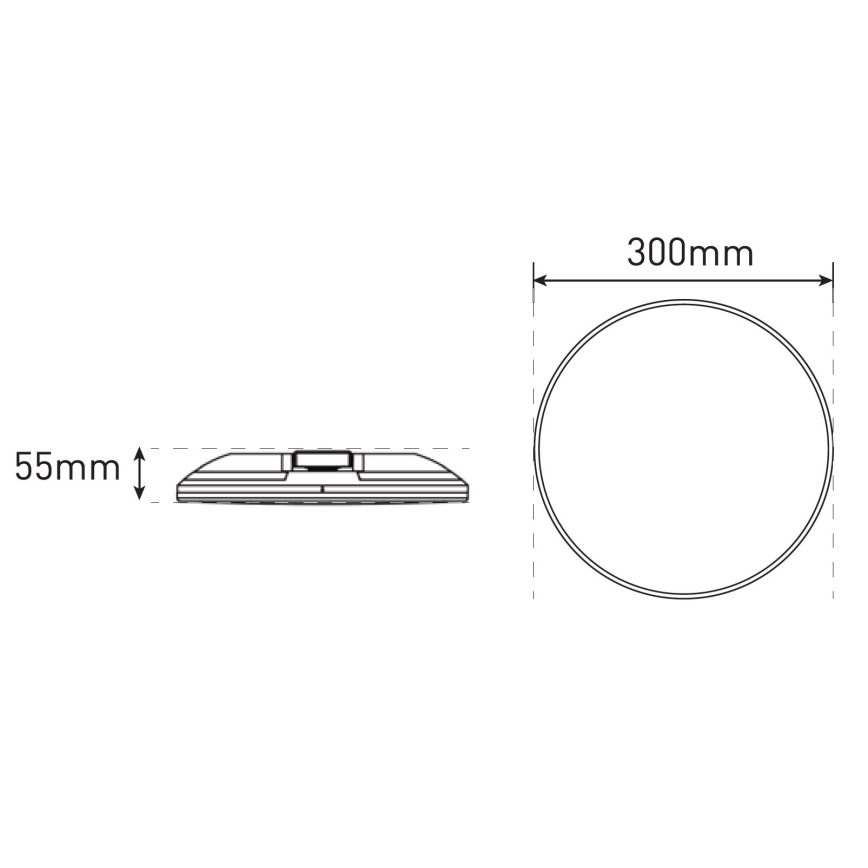 LED Prigušiva stropna svjetiljka za kupaonicu SLIDE LED/6/12/18/24W/230V 2900/4000/6200K IP44 bijela