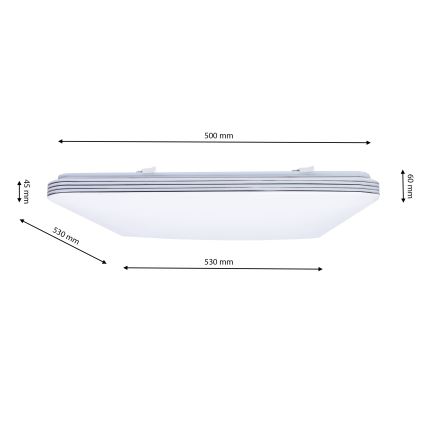 LED Stropna svjetiljka za prigušivanje PALERMO LED/72W/230V