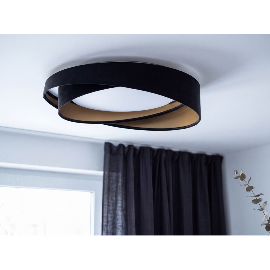LED stropno svjetlo s prigušivanjem SMART GALAXY MODERN LED/24W/230V 3000-6500K promjer 55 cm crno/zlatno + daljinski upravljač