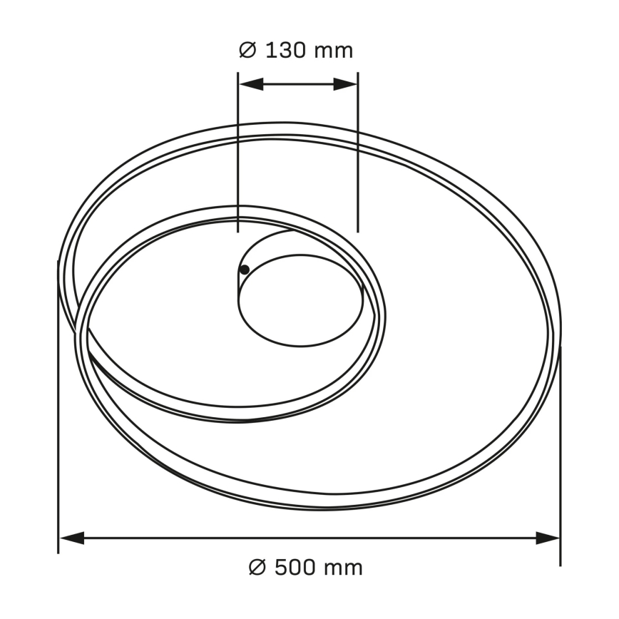 LED Stropna svjetiljka ZEFIRA LED/40W/230V 4000K pr. 50 cm antracit