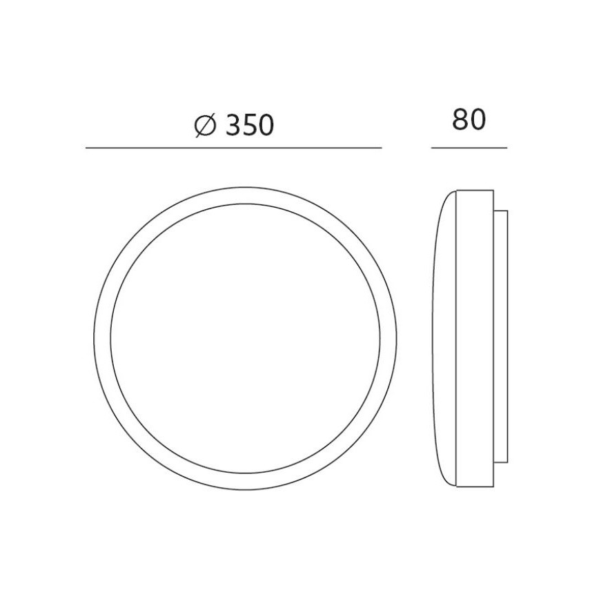 LED Stropna svjetiljka ZOE LED/24W/230V IP44 crna